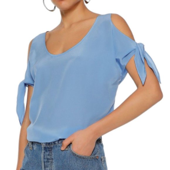 Bailey 44 Tops - BAILEY44 Amabelle Cold Shoulder 100% Silk Blouse